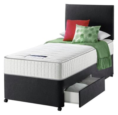 Silentnight - Middleton Pkt Mem 2 Drawer Charcoal - Divan - Single